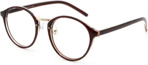Cyxus Round Blue Light Glasses 8065T29 Brown