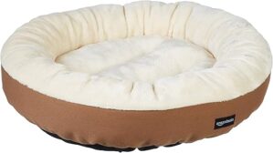 Amazon Basics Round Bolster Pet Bed, 20-Inch