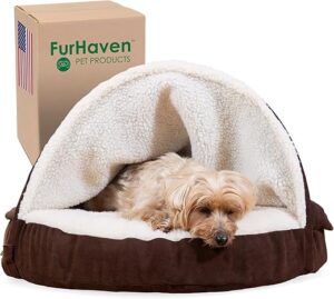 Furhaven Round Memory Foam Dog Bed, 26-Inch