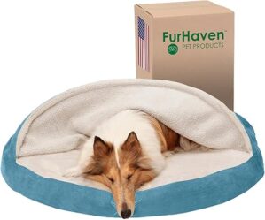 Furhaven Round Orthopedic Dog Bed, 44-Inch