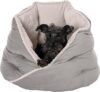 Furhaven Round Pet Bed For Cats & Dogs, Silver Gray
