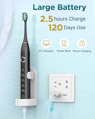 Rtauys S5 Sonic Electric Toothbrush With 8 Brush Heads - Image 3