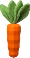 MewaJump Rubber Carrot Squeaky Dog Toy For Chewers