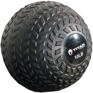 Titan Fitness Rubber Tread Slam Ball, Dead Bounce