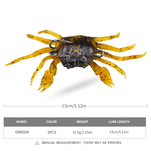RUIYUE 6Pcs Saltwater Fishing Lures Crab Bait - Image 3