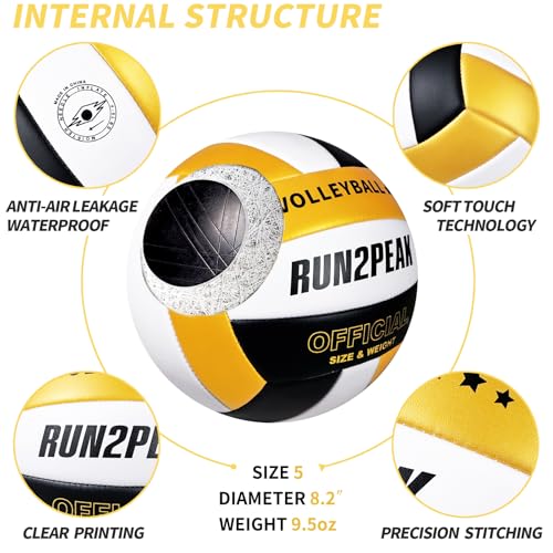 RUN2PEAK Soft Volleyball Ball Official Size 5 - Image 5