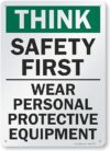 SmartSign S-2917-AL-14 “Think Safety First” Sign