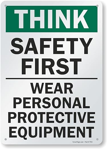 SmartSign S-2917-AL-14 "Think Safety First" Sign