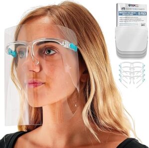 TCP Global Salon World Safety Face Shields With Frames