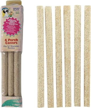 Penn-Plax Sanded Bird Perch Covers, Small, 6-Pack