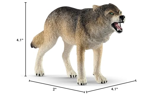 Schleich Prowling Gray Wolf Figurine For Kids - Image 5