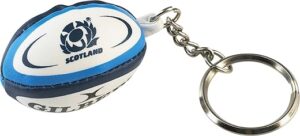 Gilbert Scotland Rugby Ball Keyring, Multi-Colour