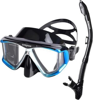 EXROSSI Scuba Diving Mask Panoramic 4 Lens