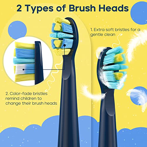 SEAGO Kids Electric Toothbrush With Stickers, Navy - Image 3