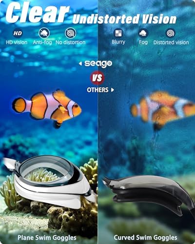 Seago Swimming Goggles 2 Pack Anti-Fog Anti-UV - Image 3