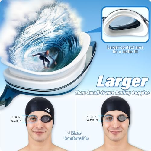 Seago Swimming Goggles 2 Pack Anti-Fog Anti-UV - Image 5