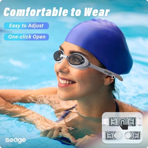 Seago Swimming Goggles 2 Pack Anti-Fog Anti-UV - Image 2