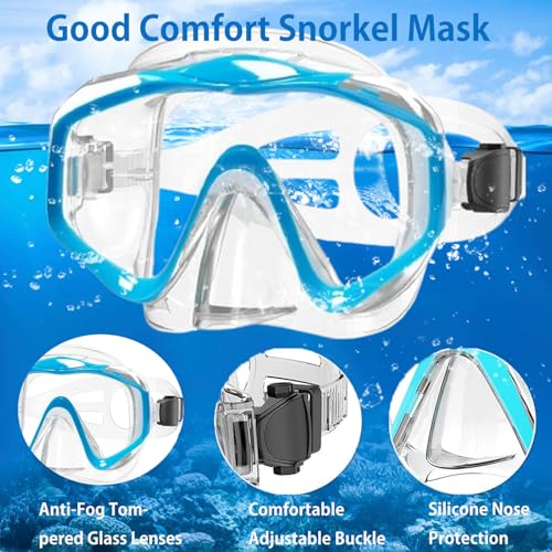 Seatheway Adult Snorkel Set, Panoramic Swim Mask - Image 3