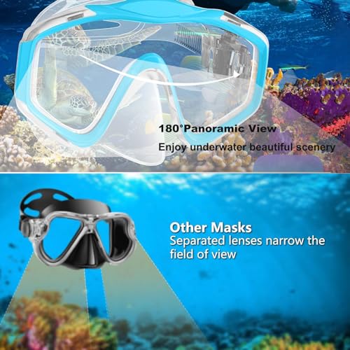 Seatheway Adult Snorkel Set, Panoramic Swim Mask - Image 5