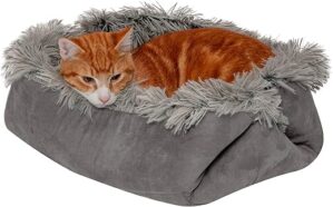 Furhaven Self-Warming Convertible Cuddler Cat Bed