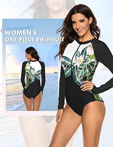 SELINK Women's Long Sleeve Rash Guard Swimsuit - Image 4