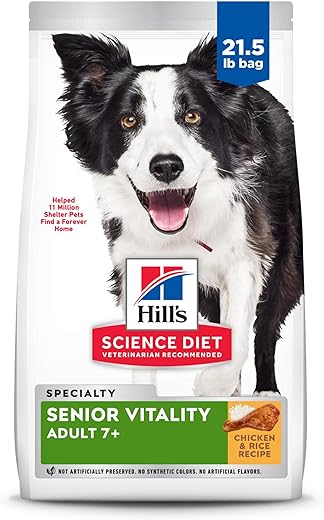 Hill's Science Diet Senior Vitality Dry Dog Food, Chicken & Rice