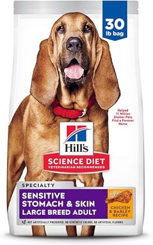 Hill's Science Diet Sensitive Stomach Large Breed Dog Food, Chicken, 30 lb Bag
