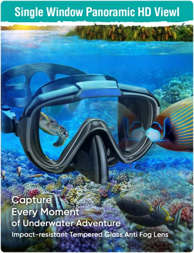 Seovediary Snorkel Gear Anti-Fog Panoramic Mask Kit - Image 3