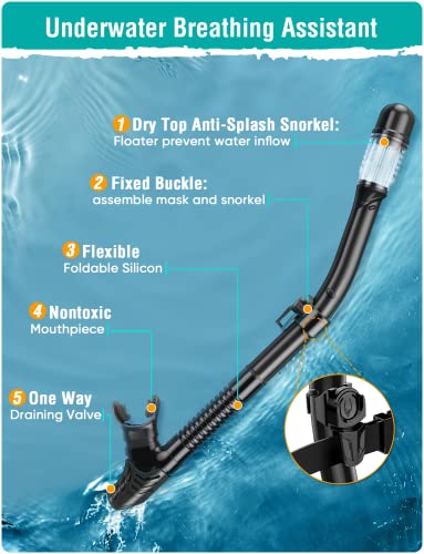 Seovediary Snorkel Gear Anti-Fog Panoramic Mask Kit - Image 4