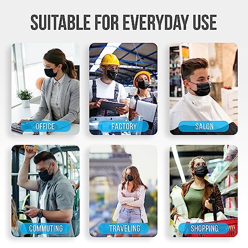 SereneLife 50 Count Disposable Face Masks, Breathable 3-Ply - Image 5
