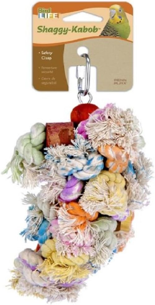 Penn-Plax Shaggy Kabob Bird Toy For Cockatiels