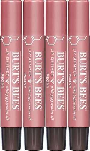 Burt’s Bees Shimmer Lip Tint Set, Peony