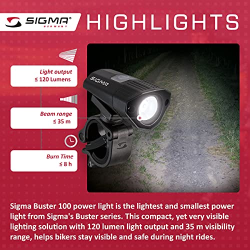 Sigma Buster 100 Helmet Light For Night Rides - Image 2