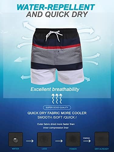 SILKWORLD Mens Swim Trunks With Compression Liner - Image 4