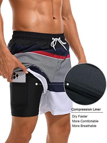 SILKWORLD Mens Swim Trunks With Compression Liner - Image 2