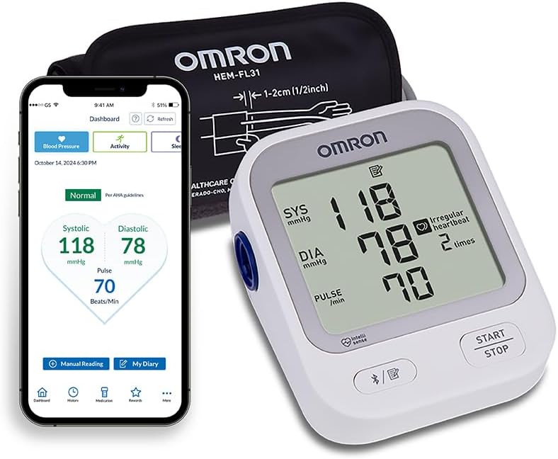 Omron Silver Upper Arm Blood Pressure Monitor