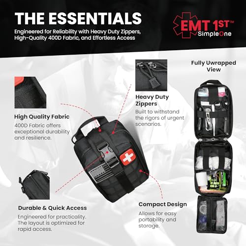Simpleone Black Emergency First Aid Kit - 250 Piece - Image 3