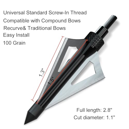 Sinbadteck 12PK 3 Blades 100 Grain Broadheads - Image 2