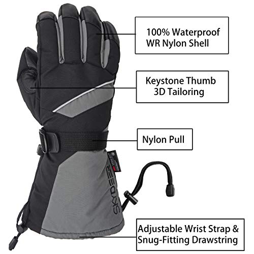 SKYDEER Waterproof Deerskin Leather Ski Gloves SD8648T - Image 3
