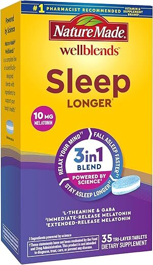 Nature Made Sleep Longer Supplement, Melatonin 10mg, 35 Tablets