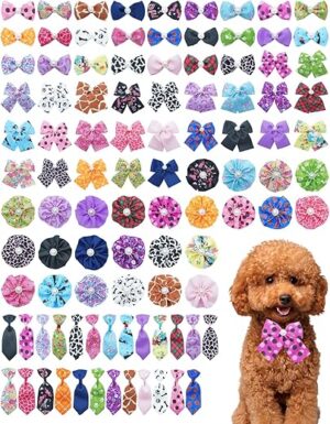 PET SHOW Small Dogs Bow Ties Bulk Adjustable Neckties