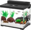 AQQA Small Glass Fish Tank, 2.4 Gallon
