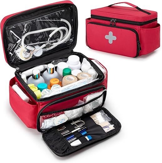 CURMIO Small Medicine Storage Bag, First Aid Organizer
