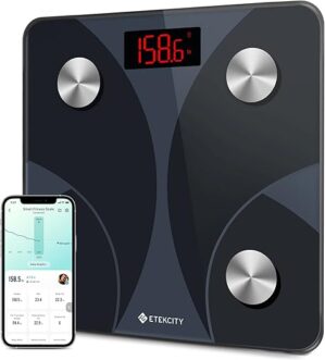 Etekcity Smart LED Bathroom Scale, Ash-black
