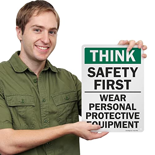 SmartSign S-2917-AL-14 "Think Safety First" Sign - Image 3