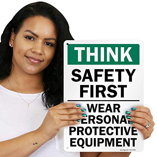 SmartSign S-2917-AL-14 "Think Safety First" Sign - Image 2