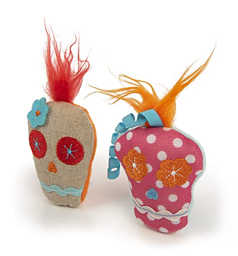 SmartyKat Skitter Skulls Cat Toys, Silvervine & Catnip - Image 2