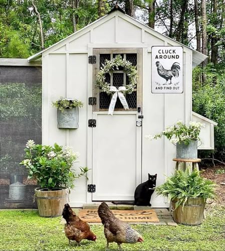 Smilelife Cluck Around Tin Sign Decor 8 X 12 Inch (3020) - Image 4