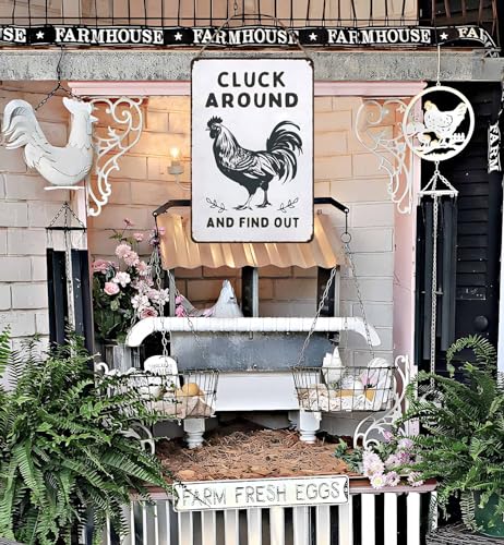 Smilelife Cluck Around Tin Sign Decor 8 X 12 Inch (3020) - Image 5