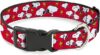 Buckle-Down Snoopy & Woodstock Dog Collar, Red